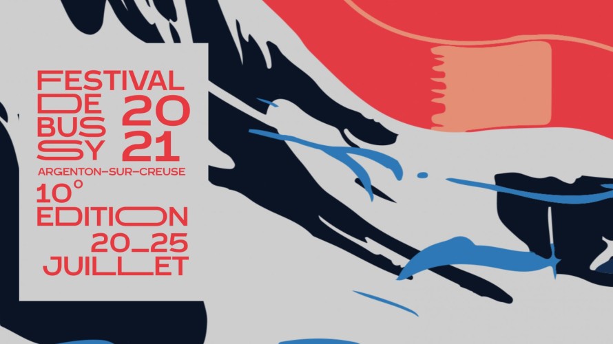 Affiche de la 10ème édition du festival Debussy. 