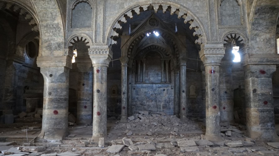 Pascal Maguesyan / MESOPOTAMIA - Avril 2018 : Intérieur de l'église Mar Touma de Mossoul