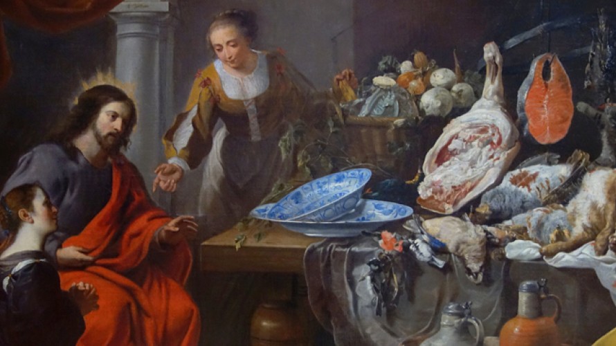 Wikimédia Commons - Jésus chez Marthe et Marie, par Érasme Quellin le Jeune, XVIIe siècle