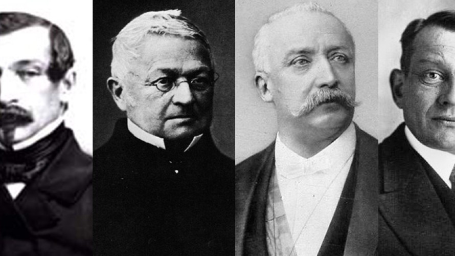 Wikimédia Commons - De g. à dr.: Louis-Napoléon Bonaparte, Adolphe Thiers, Félix Faure, René Coty