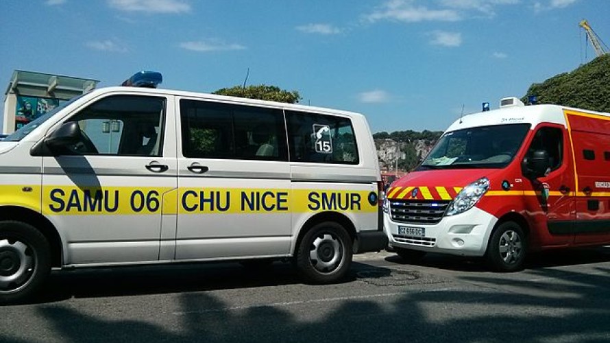 Ambulances à Nice - Illustration Wikimedia