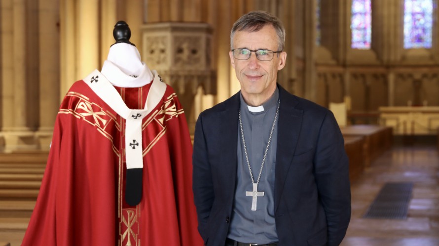 Mgr Olivier de Germay et le pallium - © Diocèse de Lyon
