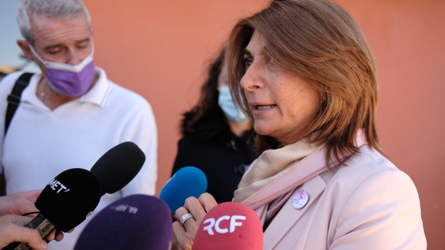 Martine Vassal lors d'un point presse sur la Métropole ©Nina Pavan