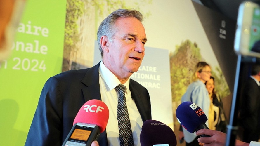 Illustration. Renaud Muselier lors de la présentation des stratégies régionales pour l'accueil des JO en 2024. 
