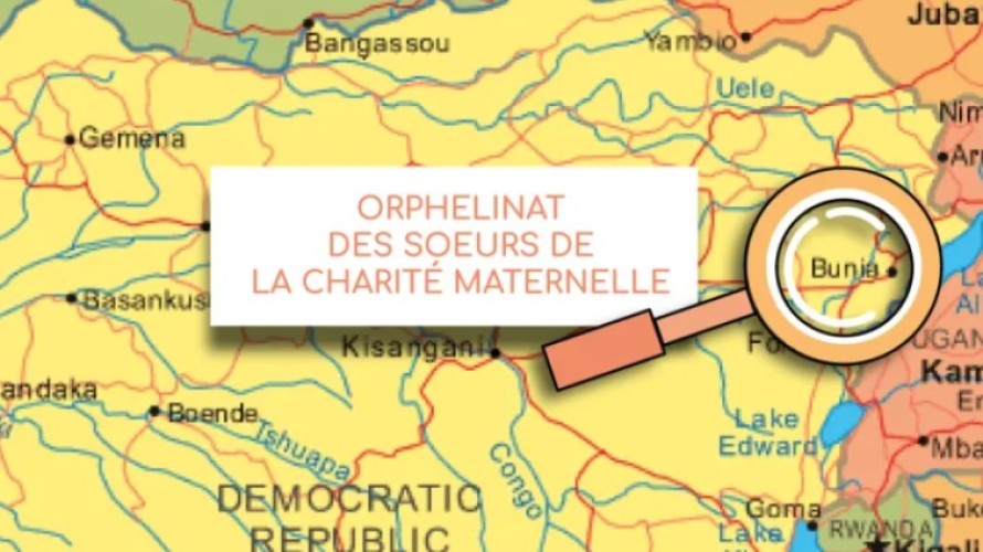L'orphelinat est situé dans la région d'Ituri, au nord-est de la République Démocratique du Congo 