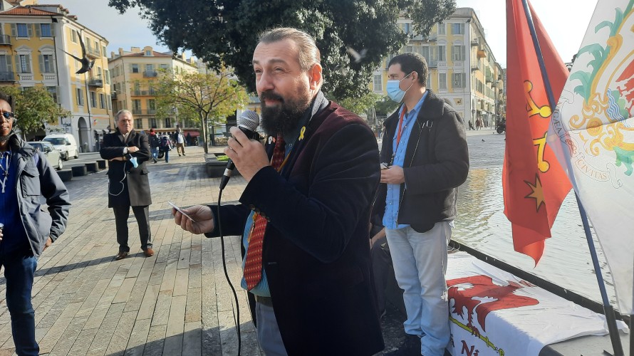 Le président réélu sur la place Garibaldi en ce 15 décembre 2021 - Photo RCF