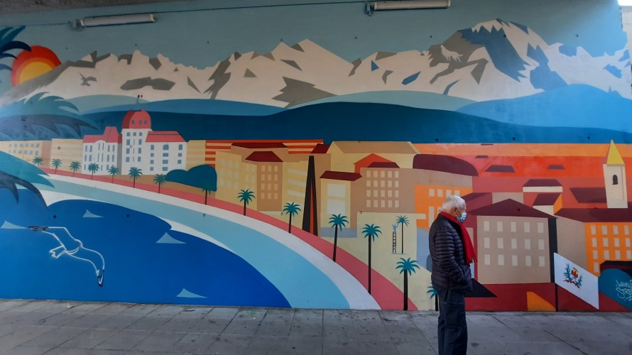 La fresque à découvrir au pont de Fabron (à deux pas de l'arrêt de tramway) - Photo RCF