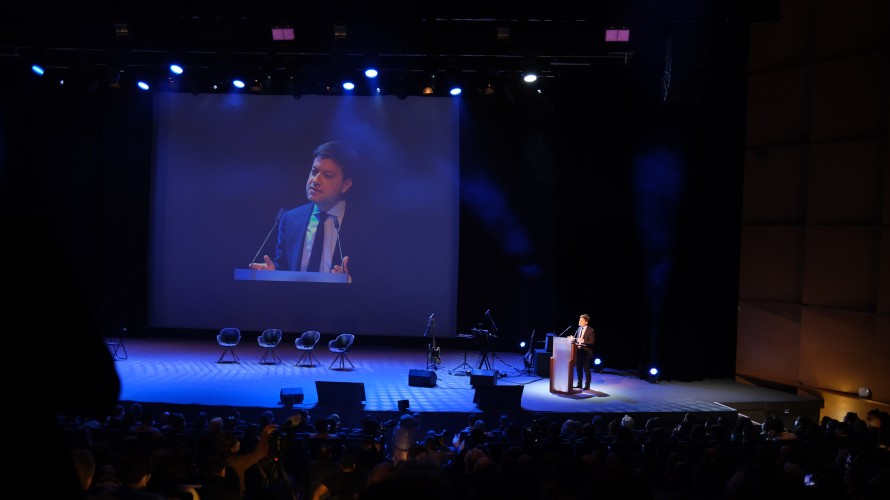 Benoît Payan inaugure le Forum des Mondes Méditerranéens à Marseille le 7 février 2022 ©Nina Pavan