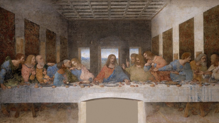 Tableau de la Cène par Léonard de Vinci. © Wikimedia commons