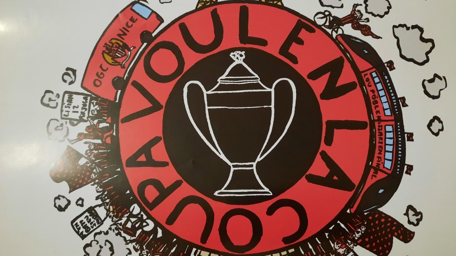 Une des affiches pour soutenir l'OGC Nice - RCF