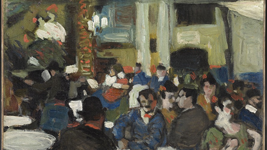Pablo Picasso (1881-1973) Café-concert du Paralelo vers 1900 36x48 cm Musée national Picasso - Paris / © RMN-Grand Palais (Musée national  Picasso-Paris) / Mathieu Rabeau © Succession Picasso 202