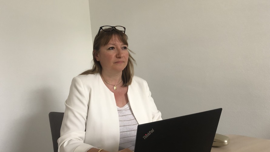 Peggy Voisse, dans les locaux du Rectorat à Clermont-Ferrand