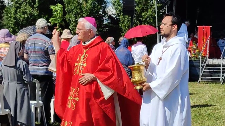 Monseigneur Jean-Louis Papin, évêque du diocèse de Nancy et de Toul, à la chartreuse de Bosserville le 4 juin 2022. ©Pauline HARRE / RCF Lorraine Nancy. 