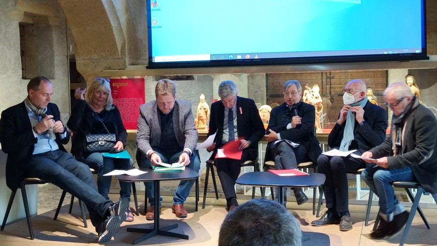François Grosdidier et les acteurs du tourisme et de l'événementiel, lundi10 octobre.