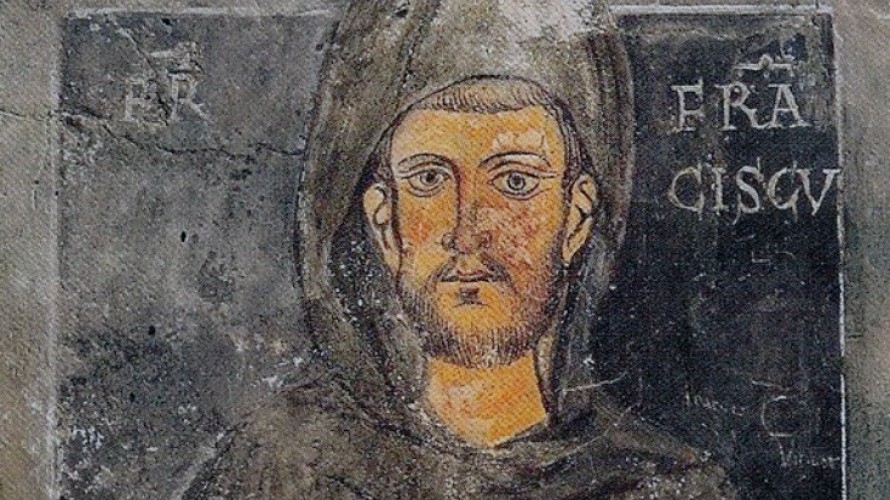 Saint François, fresque au Sacro Speco (Subiaco) ©Wikimédia Commons