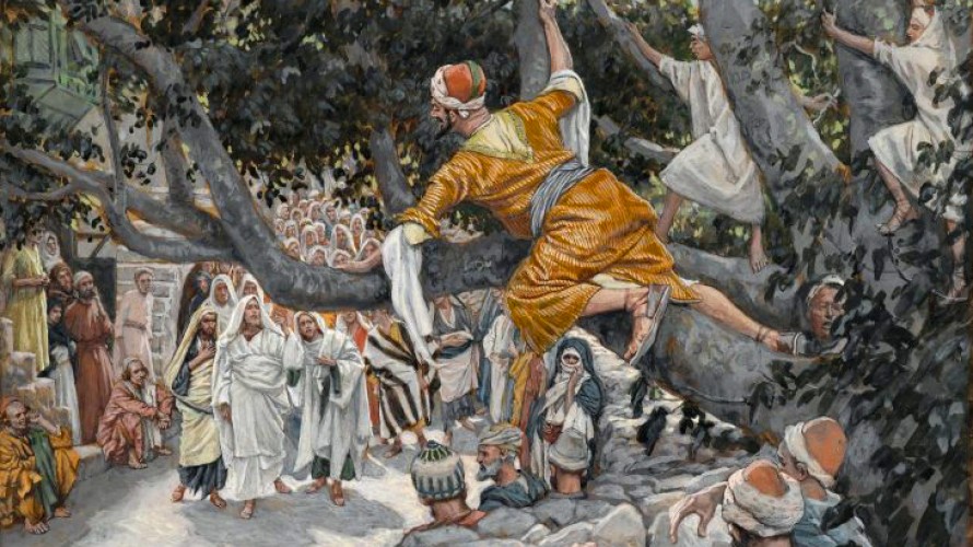 James Tissot, Zachée sur le sycomore attendant le passage de Jésus ©Wikimédia commons