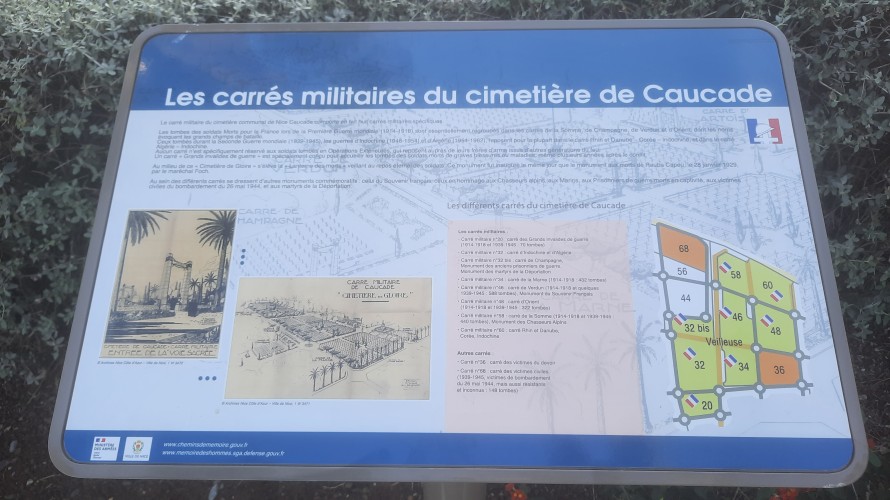 L'un des panneaux installé dans le cimetière - Photo RCF