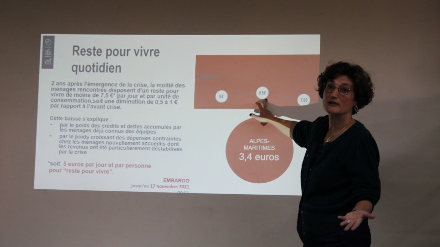 Le reste à vivre est plus bas que la moyenne dans les Alpes-Maritimes explique Karine Dziwulski, déléguée départementale du Secours Catholique - Photo RCF 