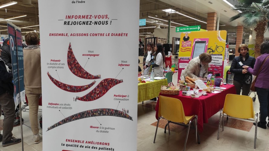 L'association des diabétiques de l'Indre sensibilise la population. © RCF - Hugo Sastre.