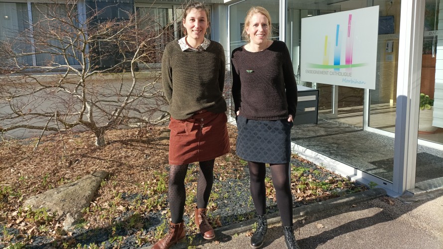 Marine Morel et Céline Tardifs, chefs d'établissement dans l'enseignement catholique du Morbihan ©RCF Sud Bretagne