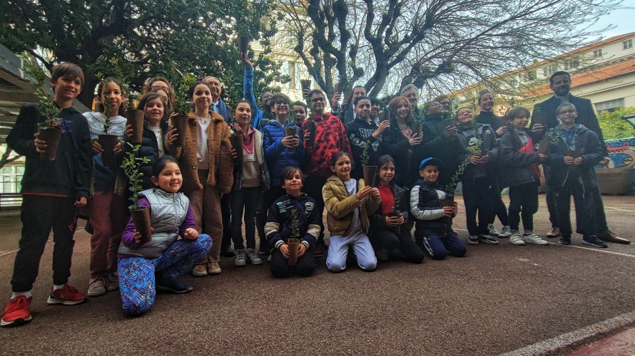 Élèves de CM1 de l'école Rothschild II à Nice - Photo : RCF Nice Côte d'Azur 