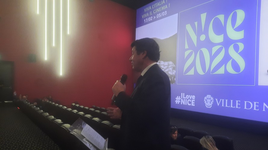 Le maire de Nice, le mois dernier, vante les mérites de Nice 2028 - Photo RCF