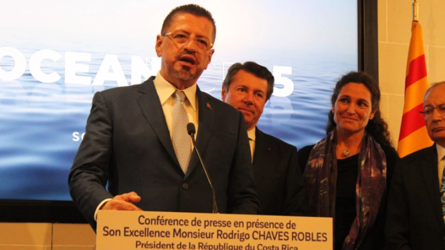 Le président du Costa Rica, Rodrigo Chaves Robles à Nice le 19 mars 2023 - RCF