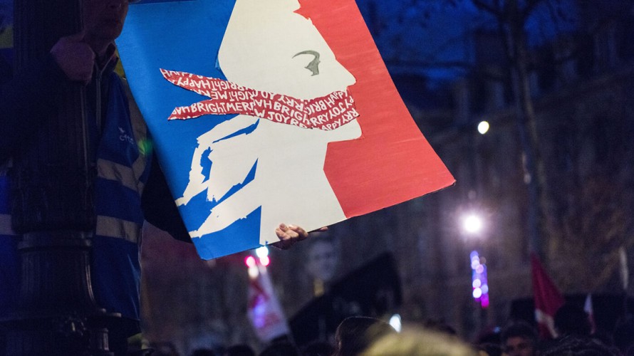 Rassemblement étudiant et interprofessionnel contre le 49.3 et la réforme des retraites, à Paris, le 21/03/2023 ©Clement Martin / Hans Lucas