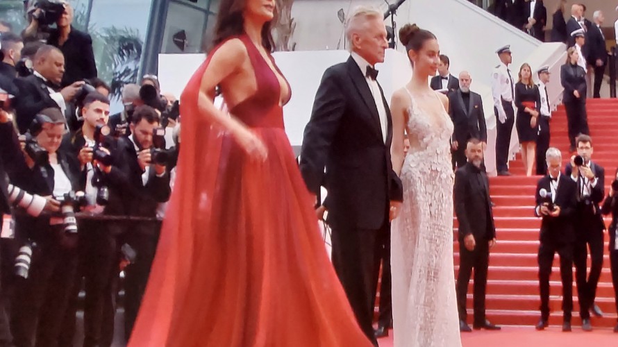 Michael Douglas en famille (Photo Pierre Germay)