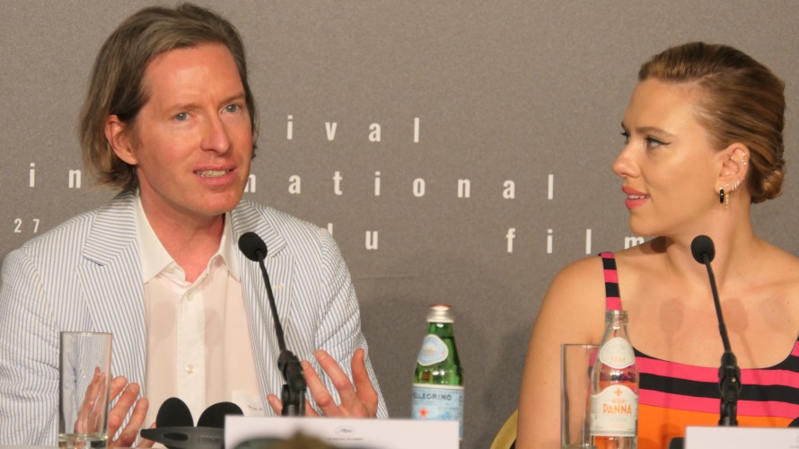 Wes Anderson et Scarlett Johansson (Photo Pierre Germay)
