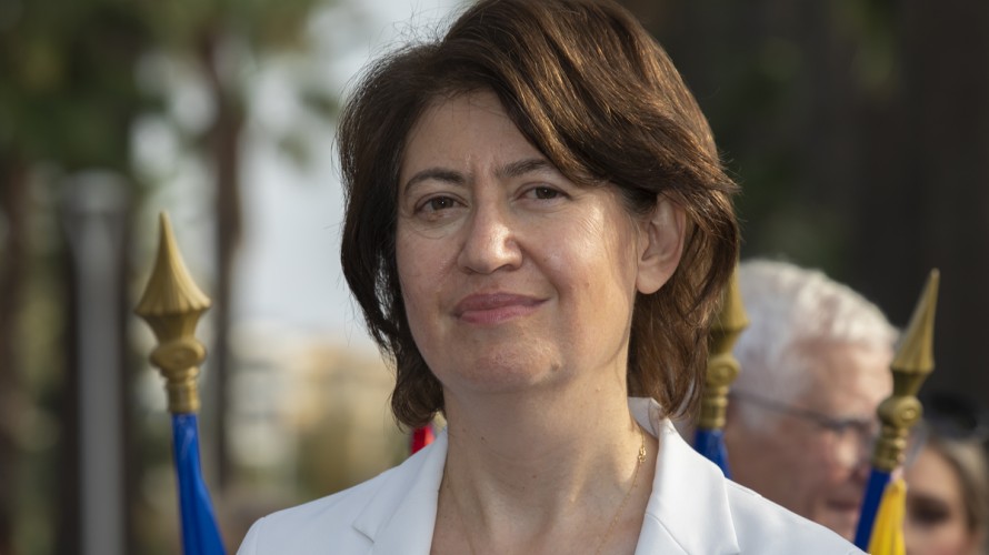Hasmik Tolmajian est ambassadrice d'Arménie en France. Ici à Cannes, en octobre 2022. ©Eric Dervaux/Hans Lucas