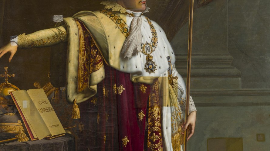 Napoléon en costume de sacre, œuvre conservée à Melun, en cours de restauration grâce à la campagne © Musée de Melun