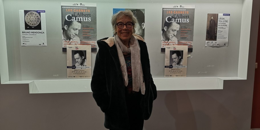Catherine Camus, fille d'Albert Camus à l'exposition de Nice - Photo RCF