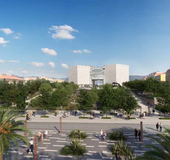 En lieu et place du bâtiment du TNN, le prolongement de la Promenade - Visuel ville de Nice
