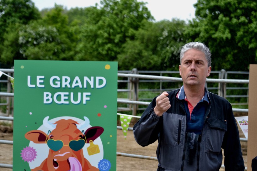 Richard Courtigné, éleveur à l'origine du projet "Grand Boeuf" © Zoé Blutel