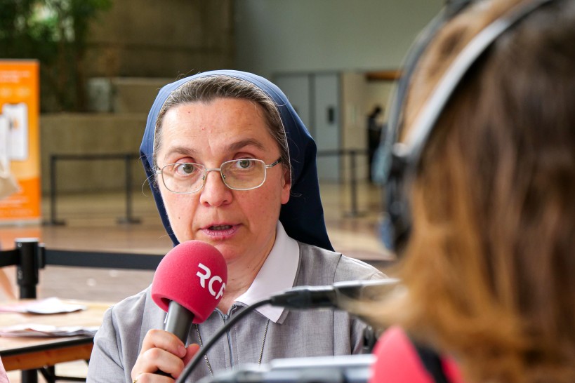 Sœur Roberta Tremarelli (italienne), secrétaire générale de l’Œuvre pontificale de l'enfance missionnaire - © RCF Lyon (Grégoire Soual-Dubois)