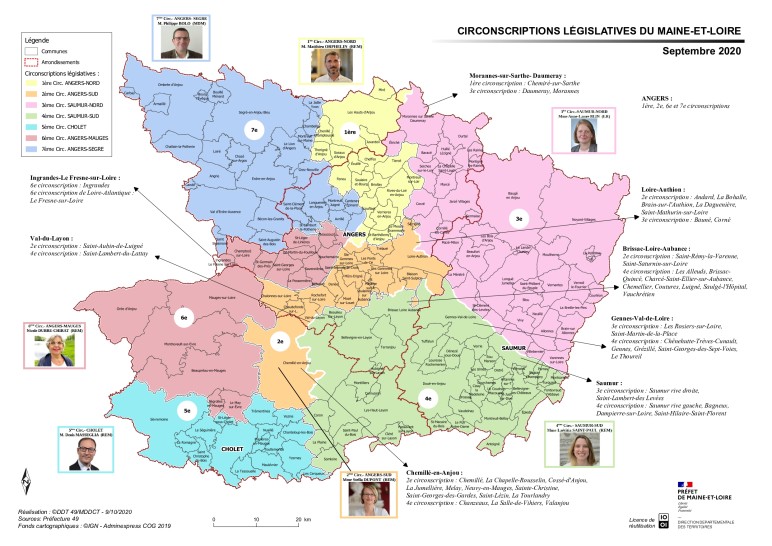 Carte des circonscriptions