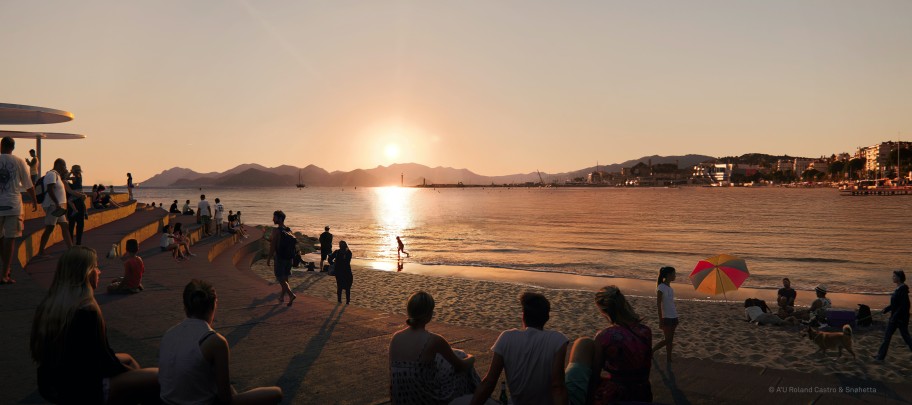Le "théâtre de la mer" - Image projet susceptible d’évoluer- Document provisoire ©A’U Roland Castro & Snøhetta /MIR