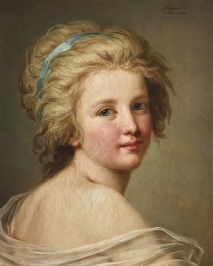 Adolf Ulrik Wertmüller (1751 – 1811), Portrait d'une jeune fille, Huile sur toile, 41 x 32,5 cm, signé : a. Wertmuller.f. / à paris 1786 - ©Didier Aaron