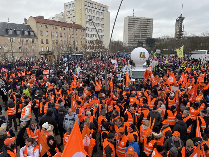 Réformes des retraites : les images de la manifestation du 31 janvier à Metz