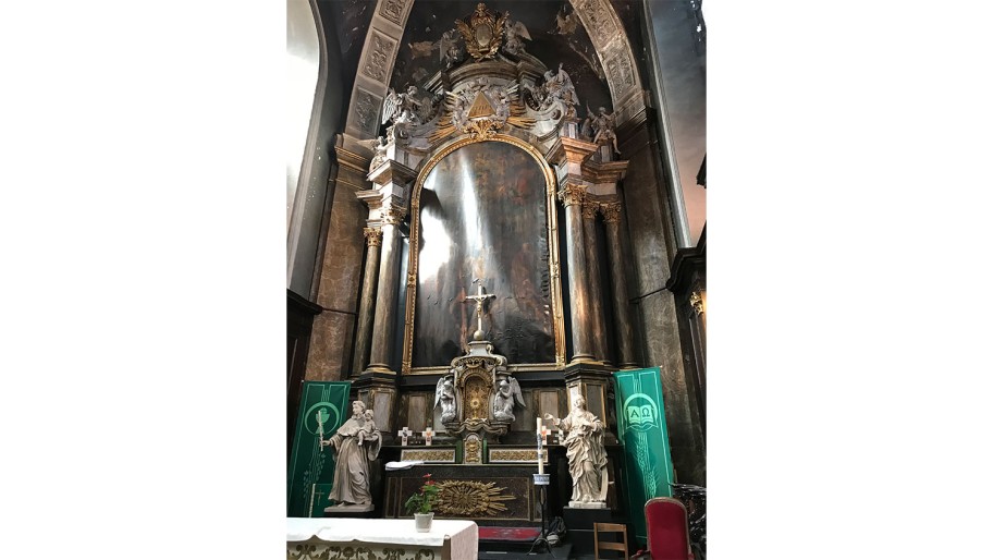Idem, toile commençant à se détacher, mai 2018. Cliché D.R.