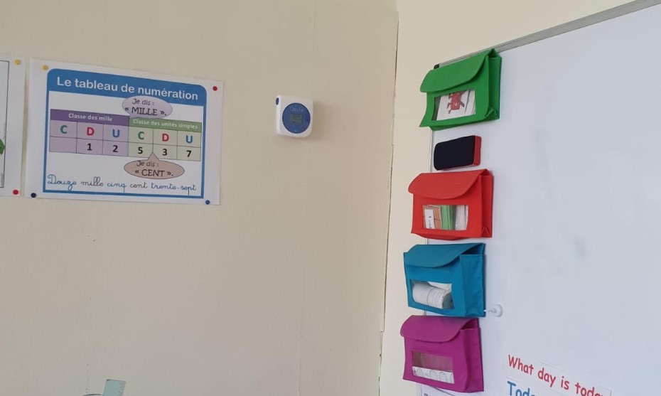 Les capteurs de CO2 sont installés dans chaque classe des écoles de Villedieu-sur-Indre mais aussi dans sa crèche. © Mairie de Villedieu-sur-Indre