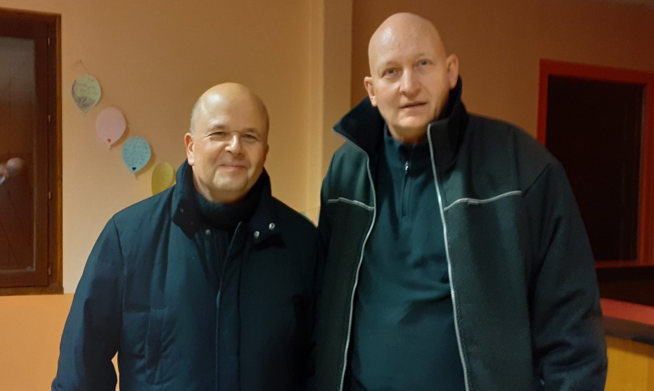 Monseigneur Garin (à gauche) et Daniel Pittet ©RCF Jura - 2021