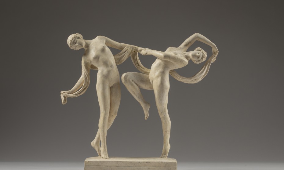 Charles Samuel (1862-1938), Couple de danseuses, plâtre. Signature sur la base : Ch. Samuel 31 x 29 x 9 cm. © LANCZ GALLERY
