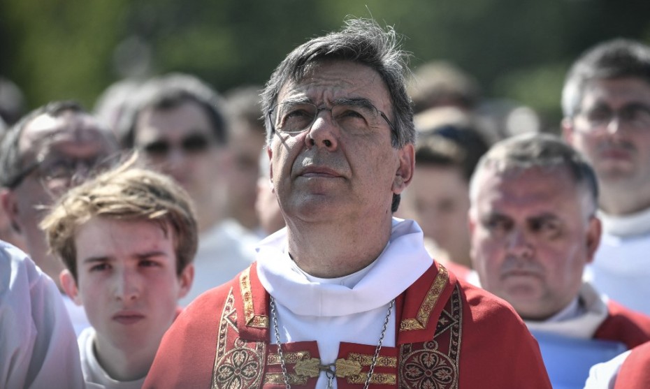 Mgr Michel Aupetit lors des célébrations de la Semaine sainte à Paris, le 19/04/2019 - Crédits : STEPHANE DE SAKUTIN / AFP