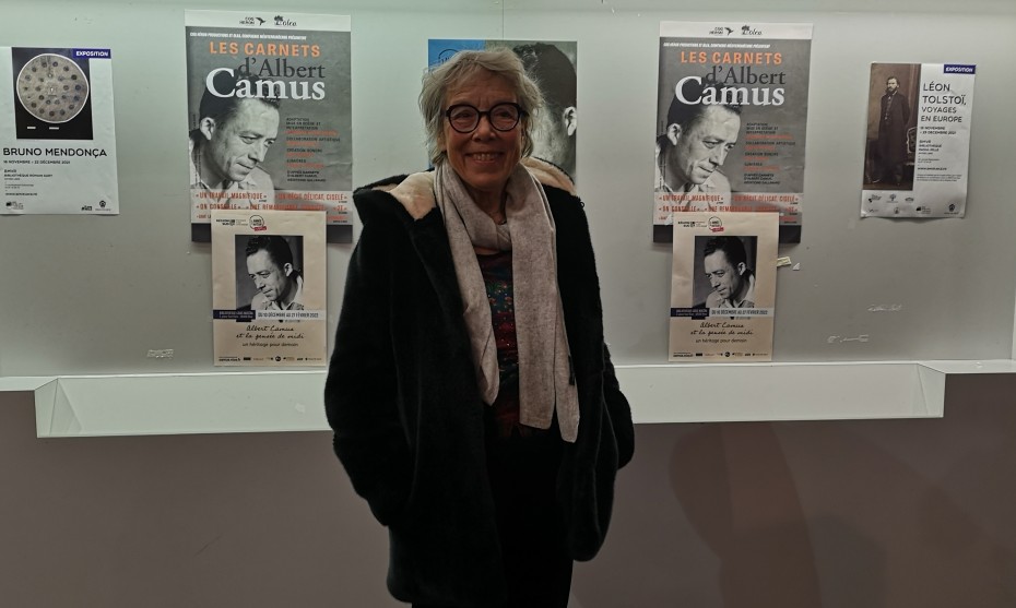 Catherine Camus, fille d'Albert Camus à l'exposition de Nice - Photo RCF