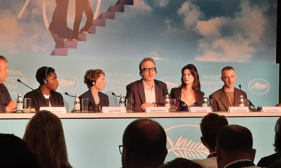 L'équipe du film Armageddon Time en conférence de presse à Cannes - RCF 